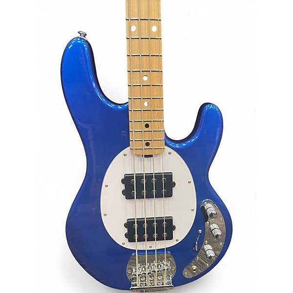 Used Sterling by Music Man StingRay Sub Series Blue Electric Bass Guitar