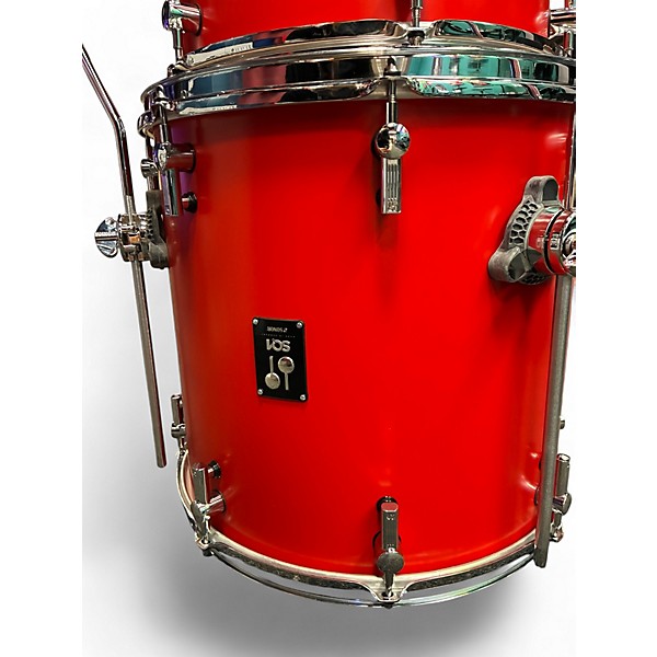 Used SONOR 3 Piece SQ1 Hot Rod Red Drum Kit