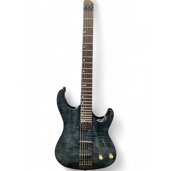 Used Harley Benton DULLAHAN Headless blue Solid Body Electric