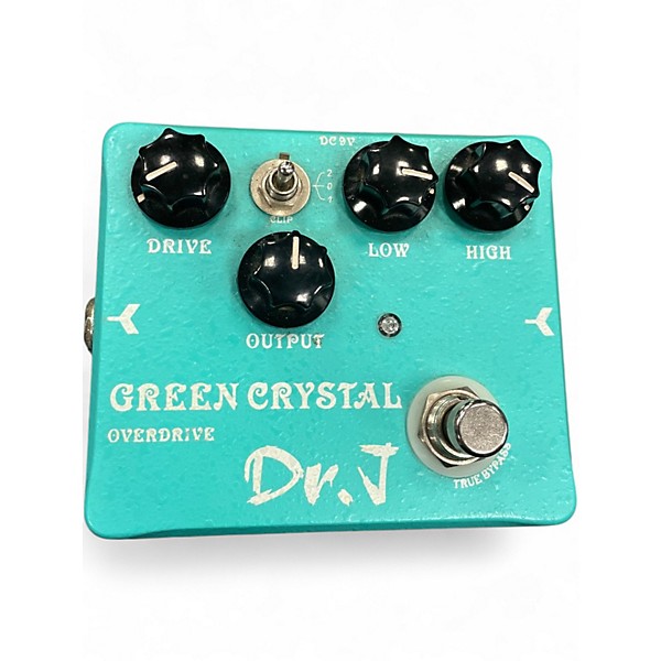 Used Dr. J Pedals D-50 Green Crystal Overdrive Effect Pedal