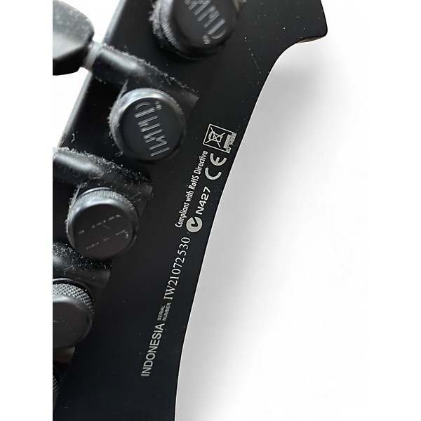 Used Esp Ltd James Hetfield Snakebyte Satin Black Solid Body Electric Guitar