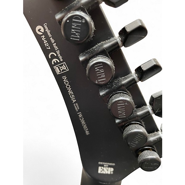 Used ESP James Hetfield Snakebyte Satin Black Solid Body Electric Guitar