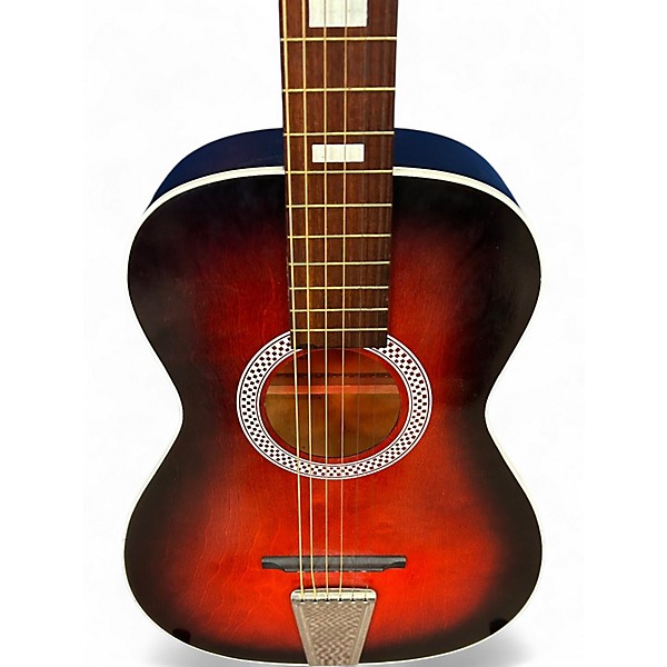 Used Sears And Roebuck F71 PARLOR RED BURST Acoustic Guitar