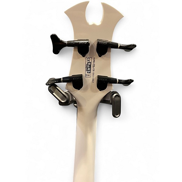 Used Dean Ashley Purdy Spire War Paint White Electric Bass Guitar