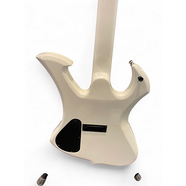 Used Dean Ashley Purdy Spire War Paint White Electric Bass Guitar