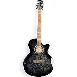 Used Mitchell MX-430QAB/MBK Black Acoustic Electric Guitar