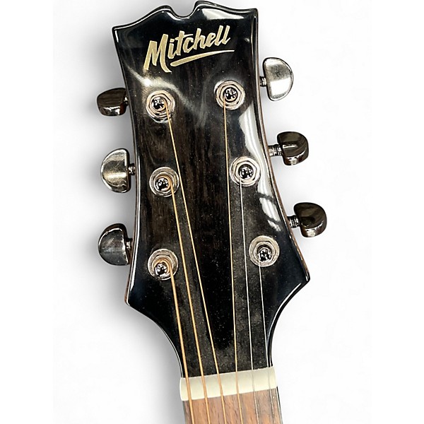 Used Mitchell MX-430QAB/MBK Black Acoustic Electric Guitar