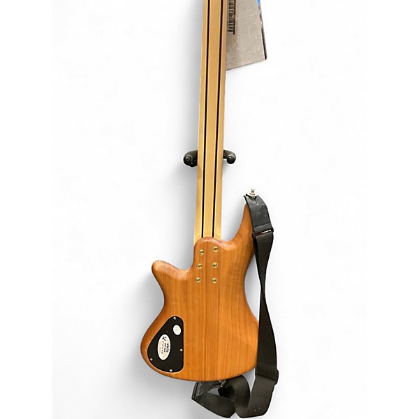 Used Schecter Guitar Research Stiletto Custom 5 String Natural Electric Bass Guitar