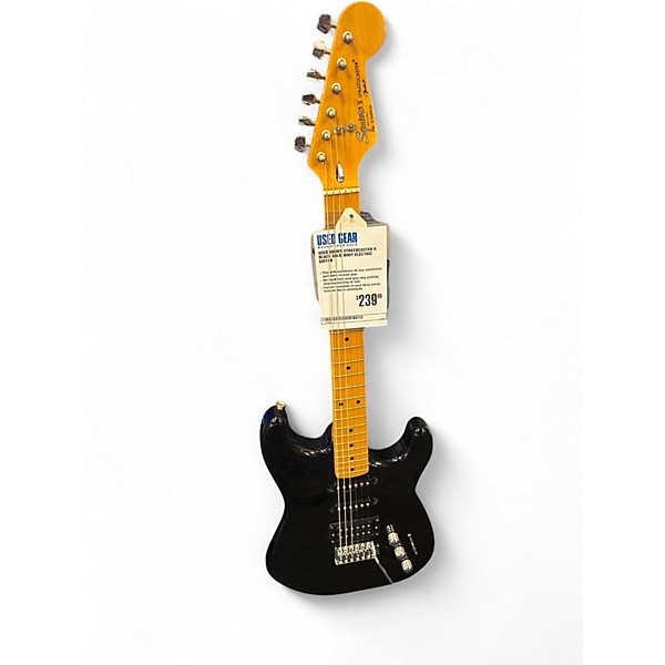Used Squier Stratocaster II Black Solid Body Electric Guitar
