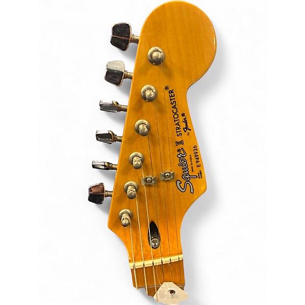 Used Squier Stratocaster II Black Solid Body Electric Guitar