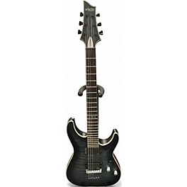Used Schecter Guitar Research C1 Platinum Trans Black Solid Body Electric Guitar