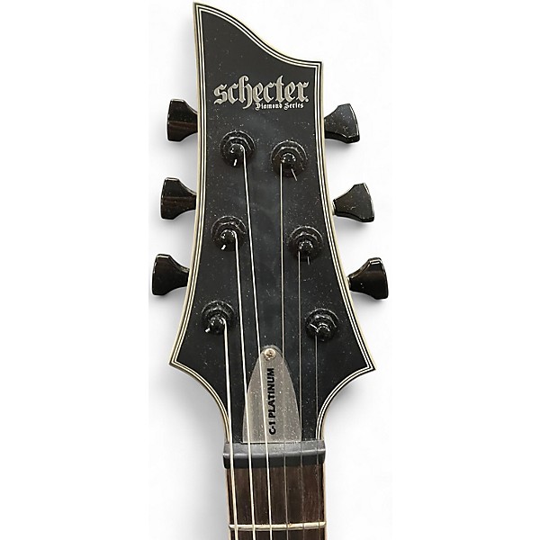Used Schecter Guitar Research C1 Platinum Trans Black Solid Body Electric Guitar