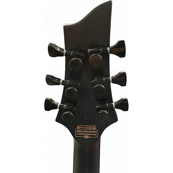 Used Schecter Guitar Research C1 Platinum Trans Black Solid Body Electric Guitar