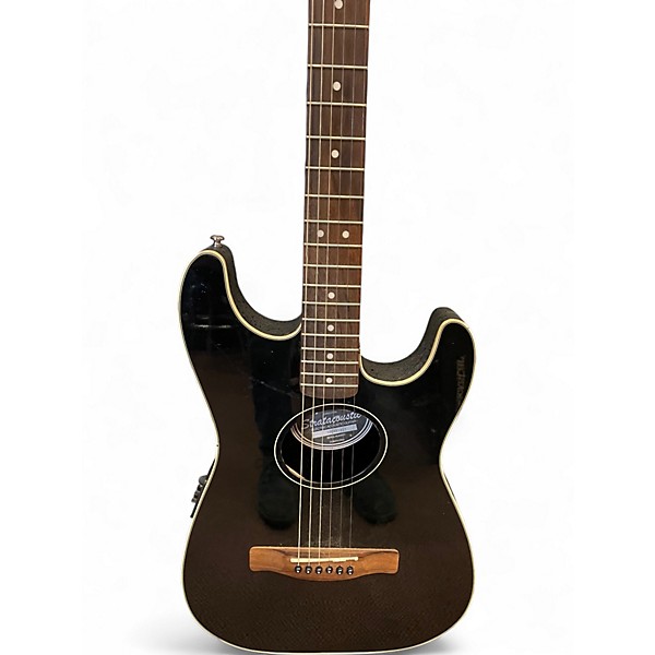 Used Fender Stratacoustic Black Acoustic Electric Guitar