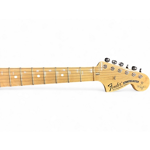 Used Fender Artist Series Yngwie Malmsteen Stratocaster Olympic White Solid Body Electric Guitar