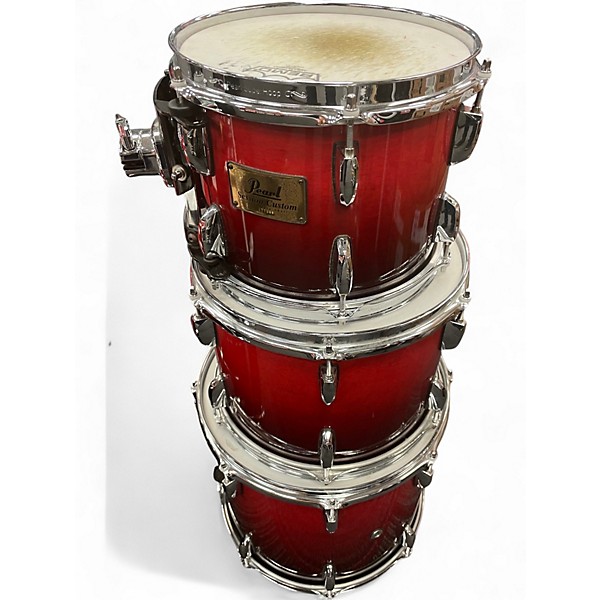 Used Pearl 4 Piece SESSION CUSTOM CRANBERRY FADE Drum Kit