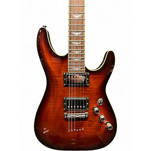 Used Schecter Guitar Research C1 Plus Dark Cherry Burst Solid Body Electric Guitar