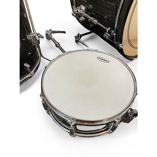 Used Pearl 5 Piece Forum Black Sparkle Drum Kit