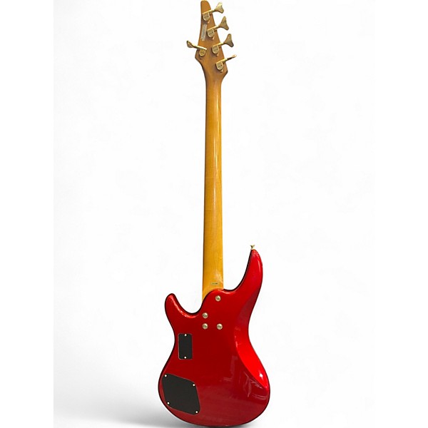 Used Samick thunder 5 Metallic Red Electric Bass Guitar