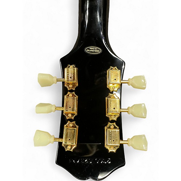 Used 2023 Epiphone Les Paul Custom P-90 Guitar Center-Exclusive Ebony Solid Body Electric Guitar