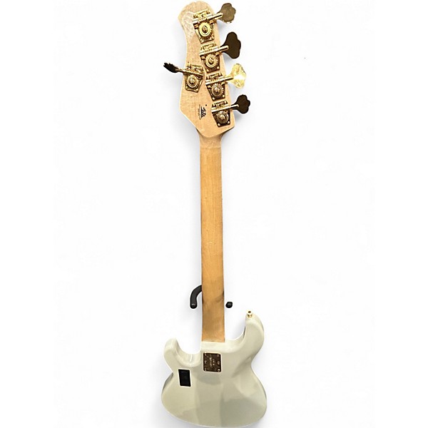 Used Ernie Ball Music Man Stingray HH 5 String Ivory White Electric Bass Guitar