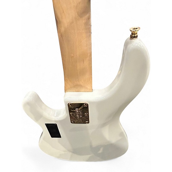 Used Ernie Ball Music Man Stingray HH 5 String Ivory White Electric Bass Guitar