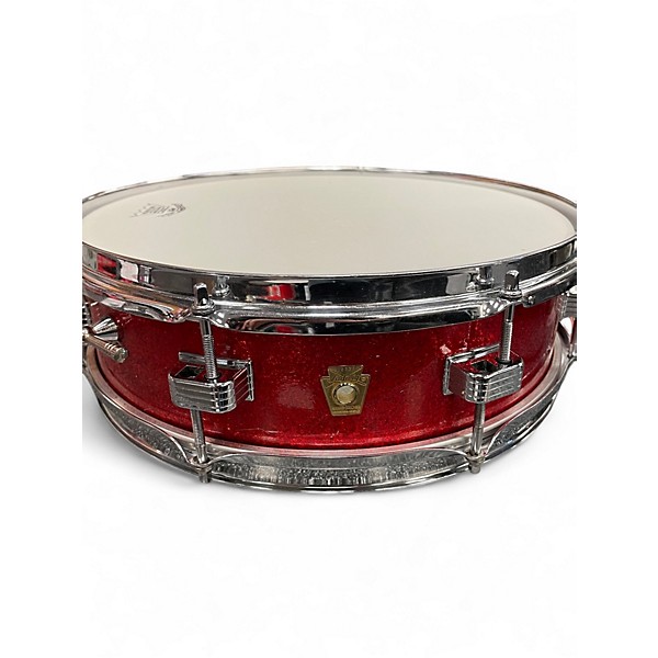 Vintage 1965 Ludwig 4 Piece DOWNBEAT RED SPARKLE Drum Kit