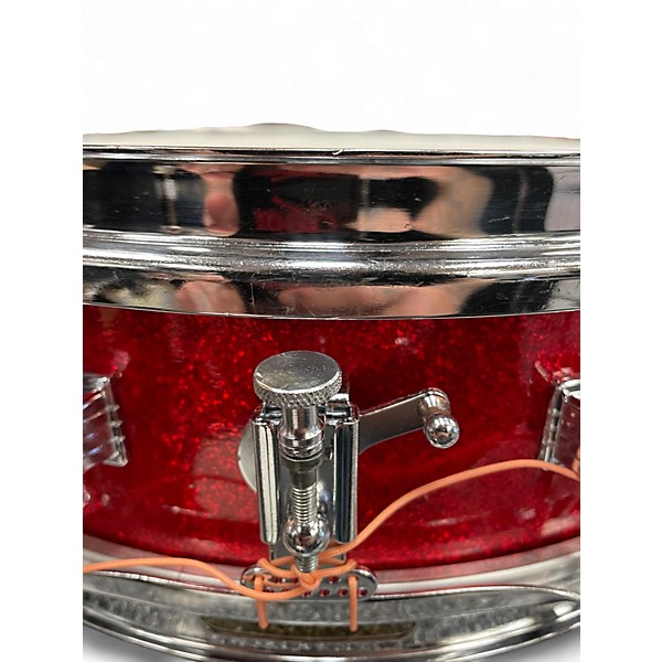 Vintage 1965 Ludwig 4 Piece DOWNBEAT RED SPARKLE Drum Kit