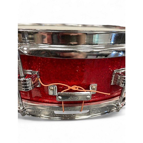 Vintage 1965 Ludwig 4 Piece DOWNBEAT RED SPARKLE Drum Kit