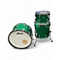 Used Ludwig 3 Piece Classic Oak Green Sparkle Drum Kit thumbnail