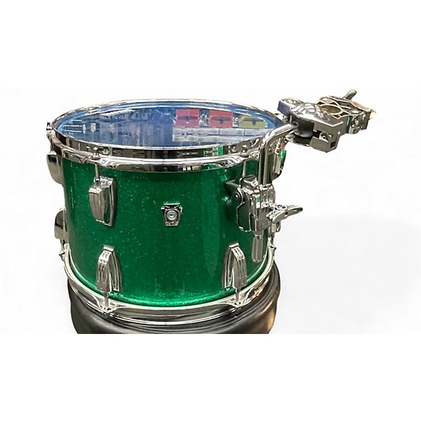 Used Ludwig 3 Piece Classic Oak Green Sparkle Drum Kit