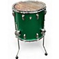 Used Ludwig 3 Piece Classic Oak Green Sparkle Drum Kit