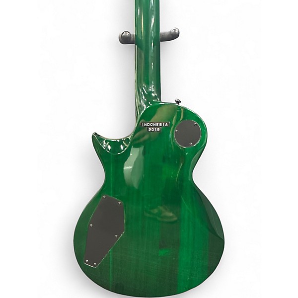Used ESP LTD EC1000 Deluxe Flame Green Solid Body Electric Guitar