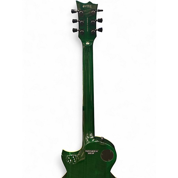 Used ESP LTD EC1000 Deluxe Flame Green Solid Body Electric Guitar