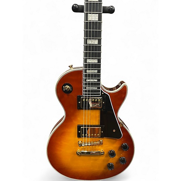 Used Epiphone Les Paul Custom Figured Cherry Sunburst Solid Body Electric Guitar