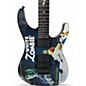 Used ESP LTD Kirk Hammett Signature White Zombie Blue Solid Body Electric Guitar thumbnail