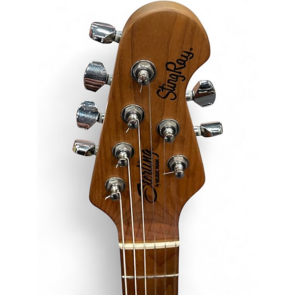 Used Sterling by Music Man SR50 STINGRAY FIREMIST SILVER Solid Body Electric Guitar