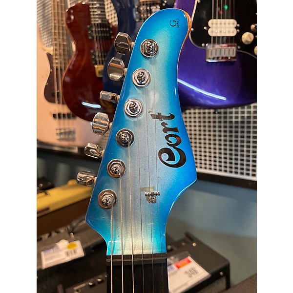 Used Cort G Glam Series Light Blue Solid Body Electric Guitar
