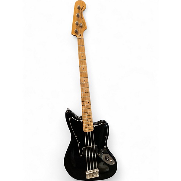 Used Squier Jaguar Bass Black Electric Bass Guitar