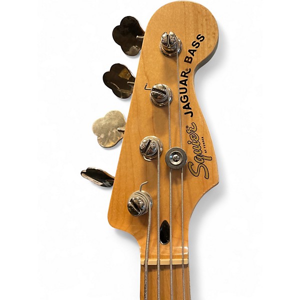 Used Squier Jaguar Bass Black Electric Bass Guitar