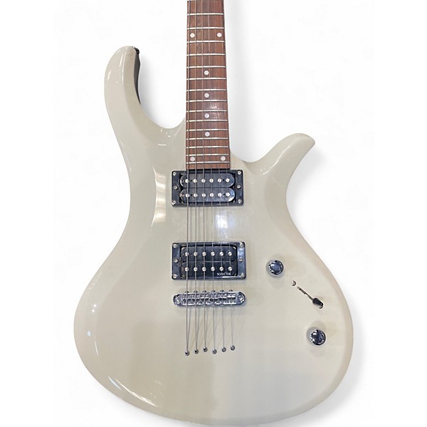 Used Schecter Guitar Research Riot 6 WHITE Solid Body Electric Guitar
