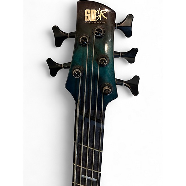 Used Ibanez SRMS805 Ocean Turquoise Electric Bass Guitar