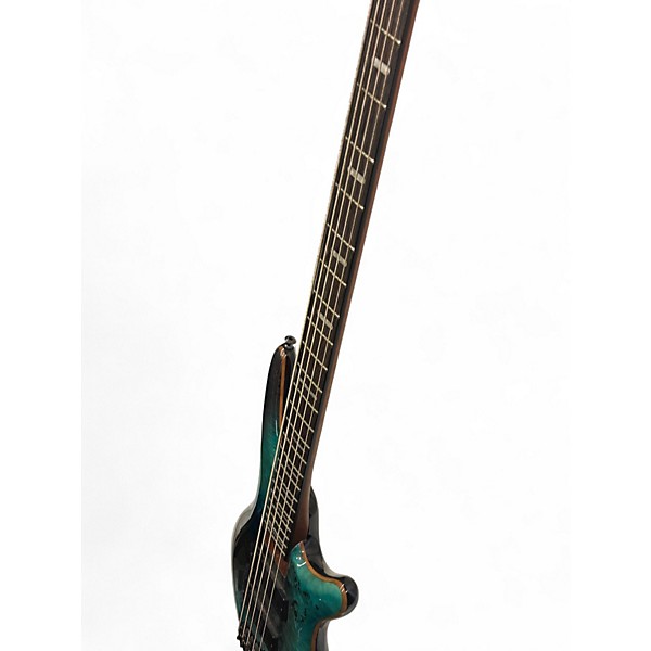 Used Ibanez SRMS805 Ocean Turquoise Electric Bass Guitar