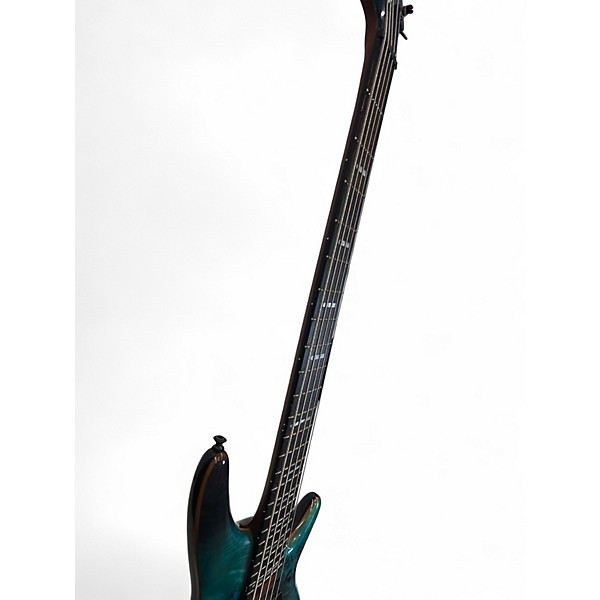 Used Ibanez SRMS805 Ocean Turquoise Electric Bass Guitar