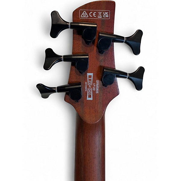 Used Ibanez SRMS805 Ocean Turquoise Electric Bass Guitar