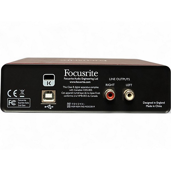Used Focusrite Scarlett Solo Gen 2 Audio Interface