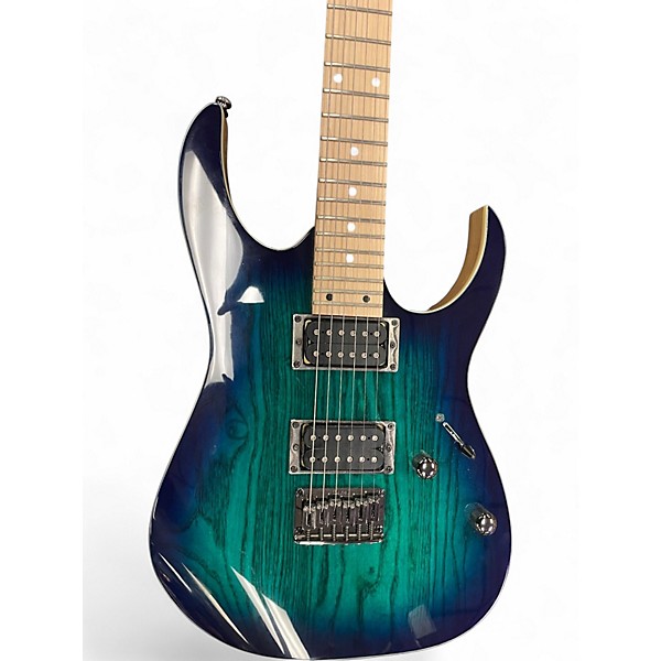 Used Ibanez RG421AHM Blue Burst Solid Body Electric Guitar