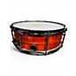 Used Phoenix Drum Co 5.5X14 Steel Snare Orange Drum