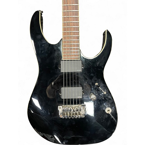 Used Ibanez RGIR20FE Iron Label Black Solid Body Electric Guitar