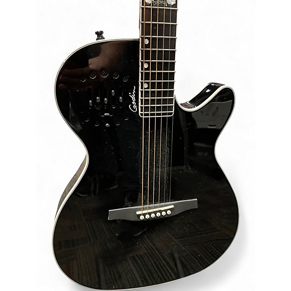 Used Godin Multiac Steel Black Acoustic Electric Guitar